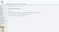 Desktop Screenshot of download.the-electric-universe.info